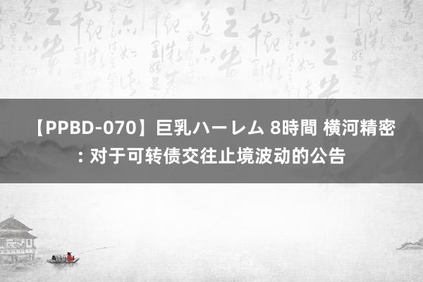 【PPBD-070】巨乳ハーレム 8時間 横河精密: 对于可转债交往止境波动的公告