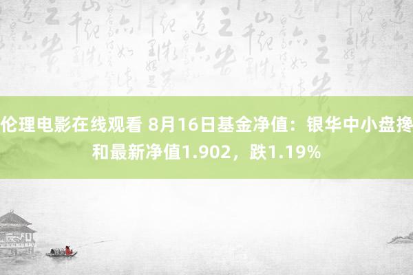 伦理电影在线观看 8月16日基金净值：银华中小盘搀和最新净值1.902，跌1.19%