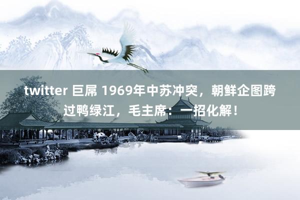 twitter 巨屌 1969年中苏冲突，朝鲜企图跨过鸭绿江，毛主席：一招化解！