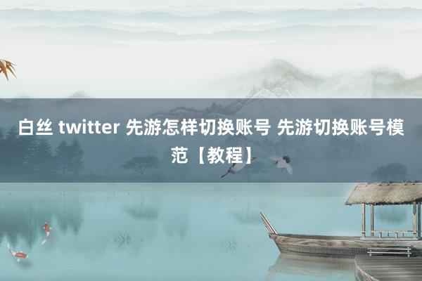 白丝 twitter 先游怎样切换账号 先游切换账号模范【教程】